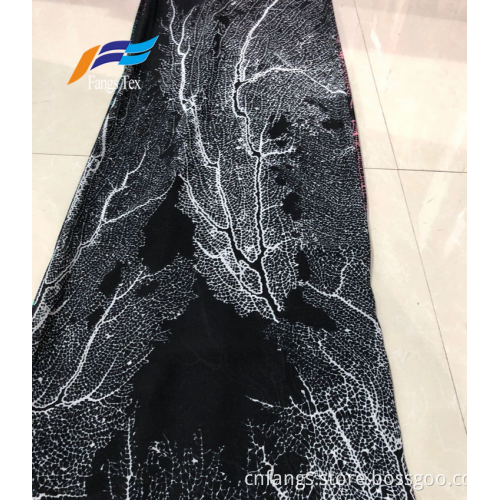 Polyester Digital Printed Black Abaya Veil Clothing Fabrics